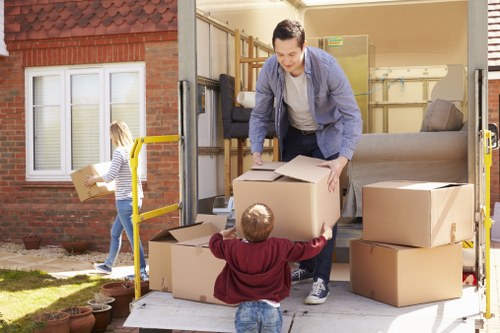 Packed student belongings ready for removals in Collierswood