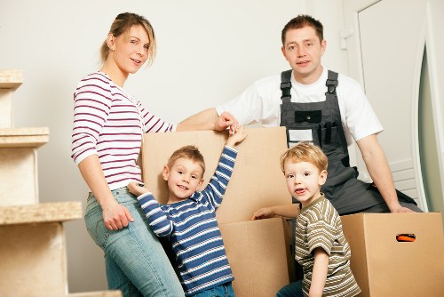 Organised moving boxes labelled for storage and transport in Collierswood