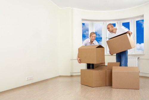 Removal staff carrying out a careful and insured moving process