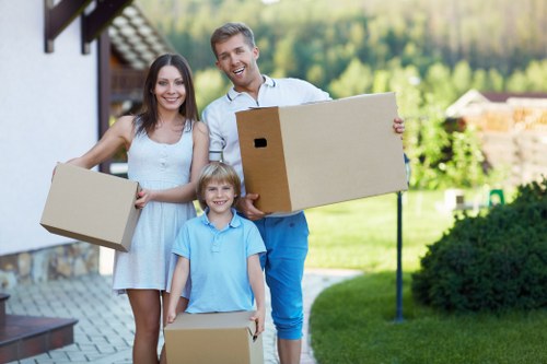 Fragile items packed securely with protective materials