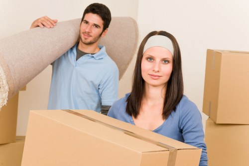 Packed moving boxes ready for house removals in Collierswood